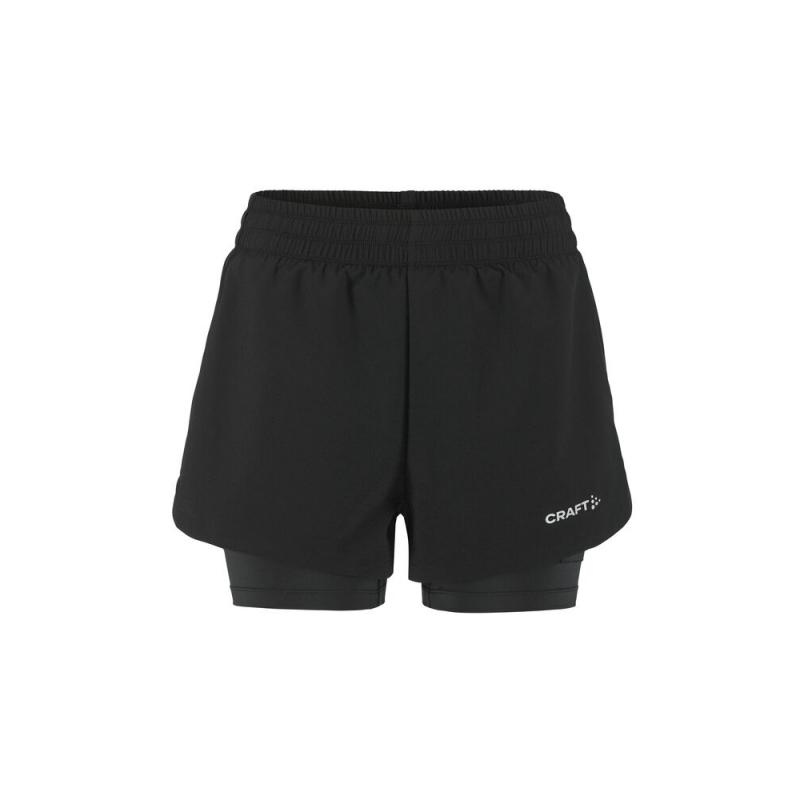 Craft Craft Adv Essence 2-in-1 treningsshorts sort dame