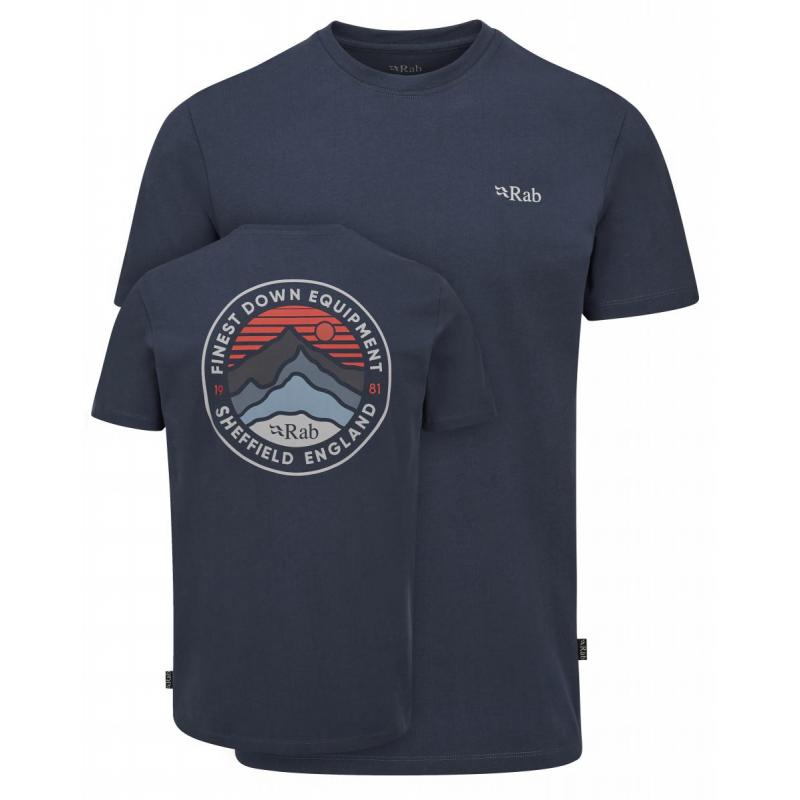Rab rab Basecamp 3 peak te-skjorte blå herre
